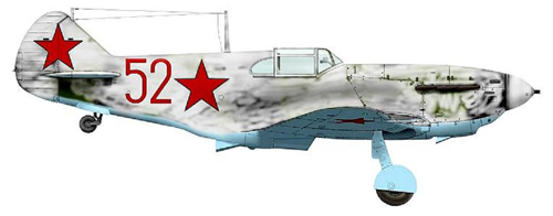 аГГ-3 старшего лейтенанта Жучкова. 3-й ГвИАП ВВС КБФ, зима 1942 - 1943 гг.
