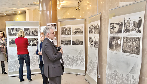 Выставка в Национальной библиотеке посвящена 100летию начала Первой мировой войны. 