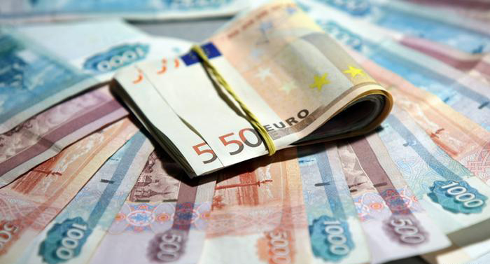 евро и рубли