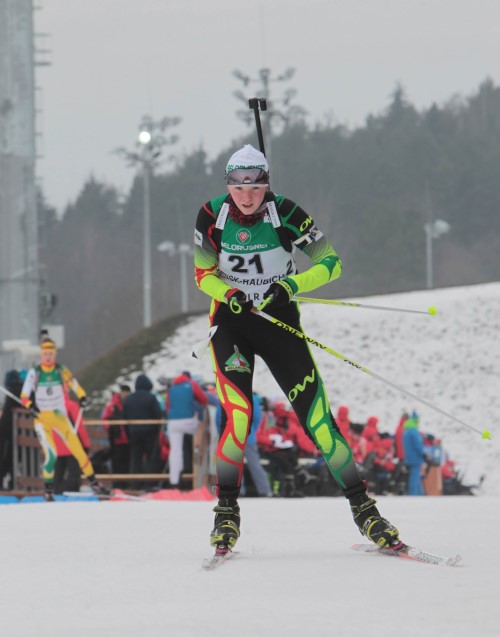 Belarusian Darya Blashko won the sprint race at the Junior World Championship in biathlon 