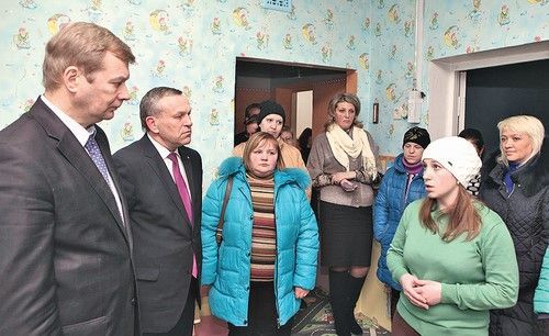 Родители на приеме у председателя Могилевского облисполкома.
