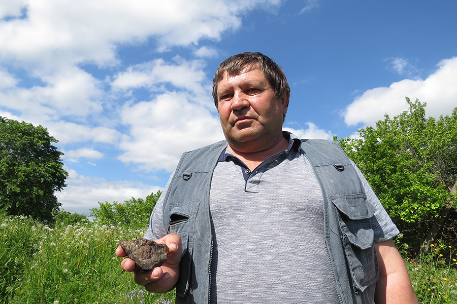 Под Витебском местный житель нашел метеорит