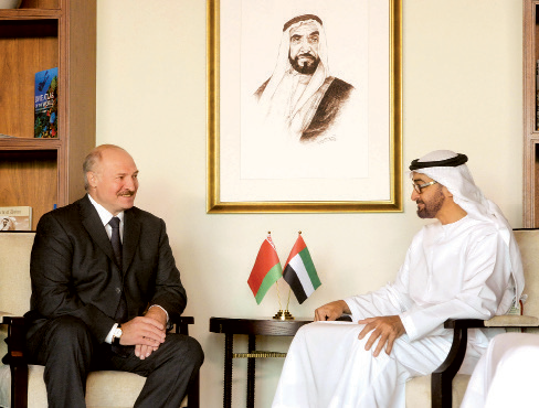 Alexander Lukashenko meets Sheikh Mohammed bin Zayed Al Nahyan