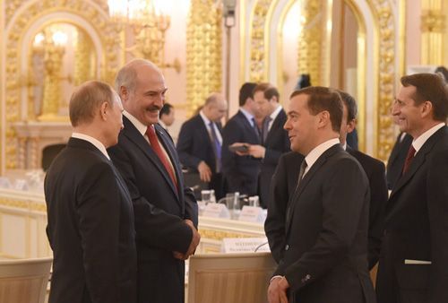Участники заседания Высшего госсовета Союзного государства Беларуси и России прошедшего в Москве