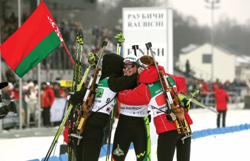 The team of Belarus won in the girls’ relay race at the Junior World Championship in biathlon